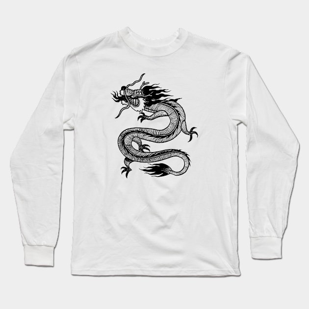 Dragon Long Sleeve T-Shirt by RicardoCarn